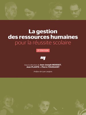 cover image of La gestion des ressources humaines pour la réussite scolaire, 2e édition